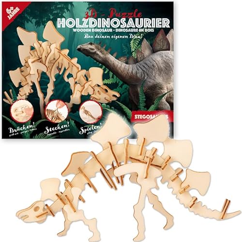 3D Dinosaurier Puzzle * Stegosaurus * aus Holz als Mitgebsel oder Geschenk für Kinder | Kreatives Basteln und Spielen | Kindergeburtstag Party, Edition: Stegosaurus von Carpeta