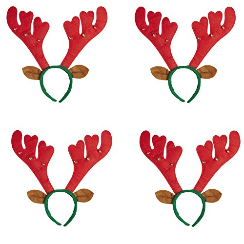 4 x Haarreif Set * RENTIERGEWEIH MIT GLOECKCHEN UND OHREN * als Verkleidung für Weihnachten und Mottoparty // tolle Verkleidung für eine lustige Motto-Party // Haarreif Accessoire Tiara Reif Hirsch 4 x Haarreif Set * RENTIERGEWEIH MIT GLOECKCHEN UND OHREN * als Verkleidung für Weihnachten und Mottoparty // tolle Verkleidung für eine lustige Motto-Party // Haarreif Accessoire Tiara Reif Hirsch von Carpeta