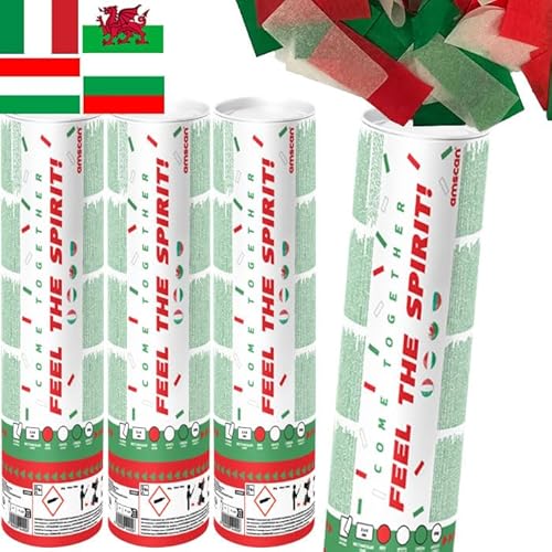 4 x Konfetti-Kanonen für * ITALIEN * | Länder Konfetti Regen zur Fußball EM 2024 | 2-3m Effekthöhe, 28cm Party Popper mit Papierkonfetti | Shooter Konfettikanone (Italien) 4 x Konfetti-Kanonen für * ITALIEN * | Länder Konfetti Regen zur Fußball EM 2024 | 2-3m Effekthöhe, 28cm Party Popper mit Papierkonfetti | Shooter Konfettikanone (Italien) von Carpeta