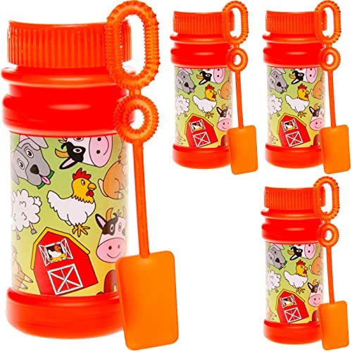 4X Seifenblasen * Bauernhof & Tiere * | Mitgebsel zum Farm Kindergeburtstag, Mottoparty und Kinderparty ┃ Kinder lieben Diese Bubbles | Spiel & Spaß von Carpeta