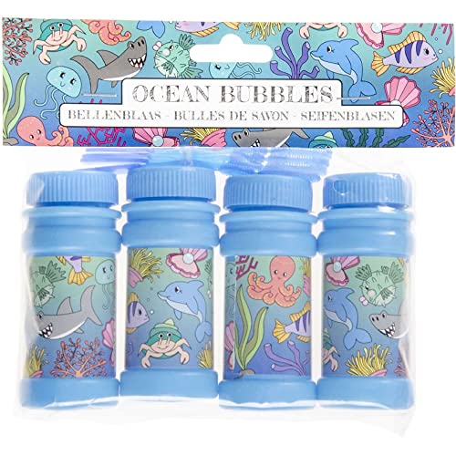 4X Seifenblasen * MEERESTIERE & Ozean * | Mitgebsel zum Tiere Kindergeburtstag, Mottoparty und Kinderparty ┃ Kinder lieben Diese Bubbles | Spiel & Spaß von Carpeta