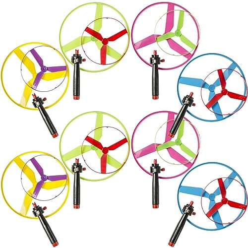 Carpeta 8X Flugkreisel Spiel Hubschrauber Propeller Fliegende Untertasse Mitgebsel Tombola von Carpeta