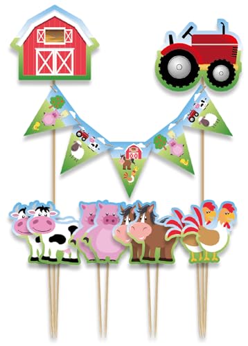 Cake Topper * BAUERNHOF & TIERE * als Kuchendeko zum Kindergeburtstag und Kinder Party | Cake Torten Kuchenstecker Geburtstag Deko, Stil: Bauernhof Cake Topper * BAUERNHOF & TIERE * als Kuchendeko zum Kindergeburtstag und Kinder Party | Cake Torten Kuchenstecker Geburtstag Deko, Stil: Bauernhof von Carpeta