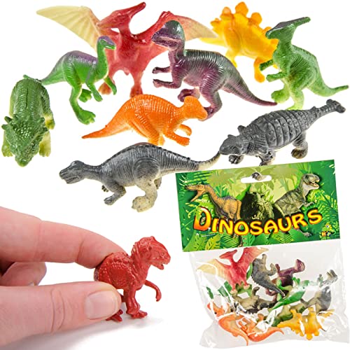 Carpeta 12 Stück * Dinosaurier * für Kindergeburtstag und Geschenk | Dino Figuren Mitgebsel | Spielzeug Deko Set | T-Rex Spielfiguren | Kinder lieben Diese Dinos von Carpeta