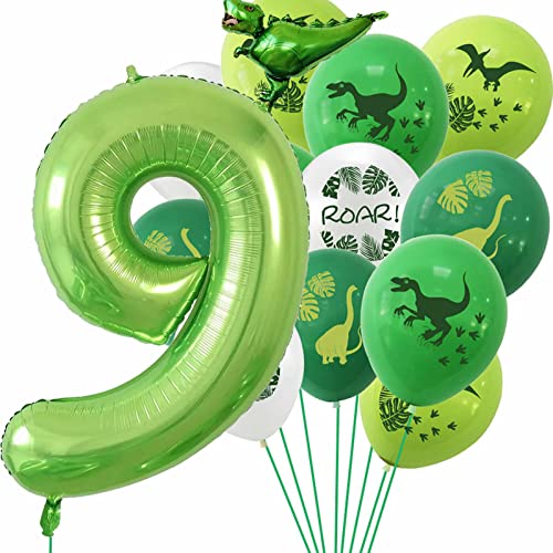 Carpeta 20-TLG. XXL-Ballon-Set * Dinosaurier * für 1. bis 9. Geburtstag | Deko für Kindergeburtstag und Dino Mottoparty | T-Rex Party Kinder Geburtstag, Edition: 9. Geburtstag Carpeta 20-TLG. XXL-Ballon-Set * Dinosaurier * für 1. bis 9. Geburtstag | Deko für Kindergeburtstag und Dino Mottoparty | T-Rex Party Kinder Geburtstag, Edition: 9. Geburtstag von Carpeta