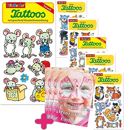 Carpeta 6-teiliges Tattoo- und Sticker-Set * SÜSSE Tiere * | Maus Kinder Kindertattoo Geburtstag Mitgebsel Geschenk süß Tier Aufkleber Carpeta 6-teiliges Tattoo- und Sticker-Set * SÜSSE Tiere * | Maus Kinder Kindertattoo Geburtstag Mitgebsel Geschenk süß Tier Aufkleber von Carpeta