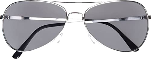 Carpeta Retro Pilotenbrille als klassische Fliegerbrille | mit grünen, roten oder anthraziten Gläser | Partybrille Verkleidung Pilot Brille, Farbe: Anthrazit Carpeta Retro Pilotenbrille als klassische Fliegerbrille | mit grünen, roten oder anthraziten Gläser | Partybrille Verkleidung Pilot Brille, Farbe: Anthrazit von Carpeta