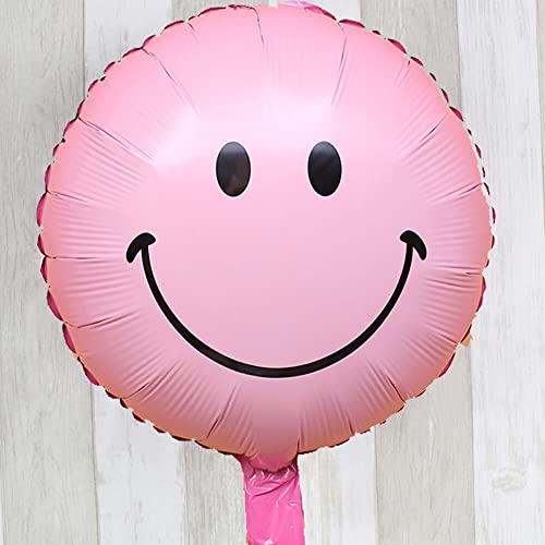 Folienballon * SMILING FACE * als Ballon Deko für Geburtstag und Party | Ø44cm | Smile Lachgesicht Partydeko Luftballons Ballons Kinder Geburtstag Kindergeburtstag, Edition: Rosa von Carpeta