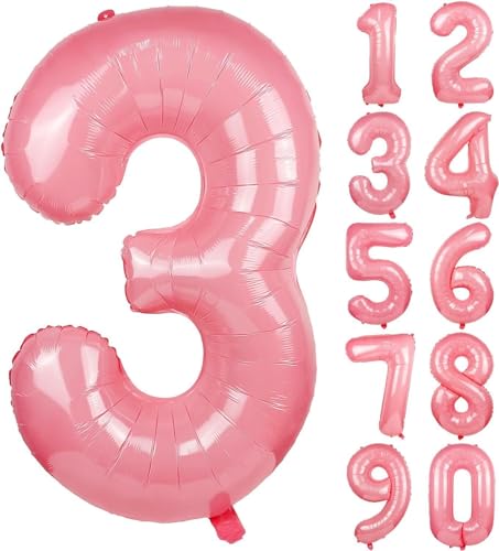Folienballons * Macaron-Farben * als Zahlen Deko für Geburtstag und Party | XXL-Größe: 100cm | Zahl Luftballons Ballons Folienballon Ballondeko Kindergeburtstag, Edition: Erdbeer-Rot Zahl 3 Folienballons * Macaron-Farben * als Zahlen Deko für Geburtstag und Party | XXL-Größe: 100cm | Zahl Luftballons Ballons Folienballon Ballondeko Kindergeburtstag, Edition: Erdbeer-Rot Zahl 3 von Carpeta
