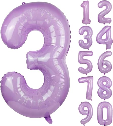 Folienballons * Macaron-Farben * als Zahlen Deko für Geburtstag und Party | XXL-Größe: 100cm | Zahl Luftballons Ballons Folienballon Ballondeko Kindergeburtstag, Edition: Lavendel-Flieder Zahl 3 Folienballons * Macaron-Farben * als Zahlen Deko für Geburtstag und Party | XXL-Größe: 100cm | Zahl Luftballons Ballons Folienballon Ballondeko Kindergeburtstag, Edition: Lavendel-Flieder Zahl 3 von Carpeta