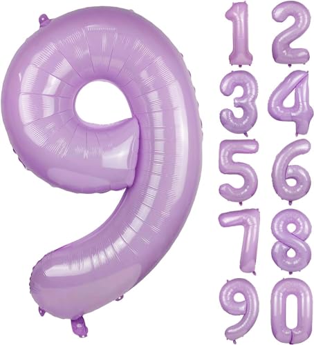 Folienballons * Macaron-Farben * als Zahlen Deko für Geburtstag und Party | XXL-Größe: 100cm | Zahl Luftballons Ballons Folienballon Ballondeko Kindergeburtstag, Edition: Lavendel-Flieder Zahl 9 Folienballons * Macaron-Farben * als Zahlen Deko für Geburtstag und Party | XXL-Größe: 100cm | Zahl Luftballons Ballons Folienballon Ballondeko Kindergeburtstag, Edition: Lavendel-Flieder Zahl 9 von Carpeta