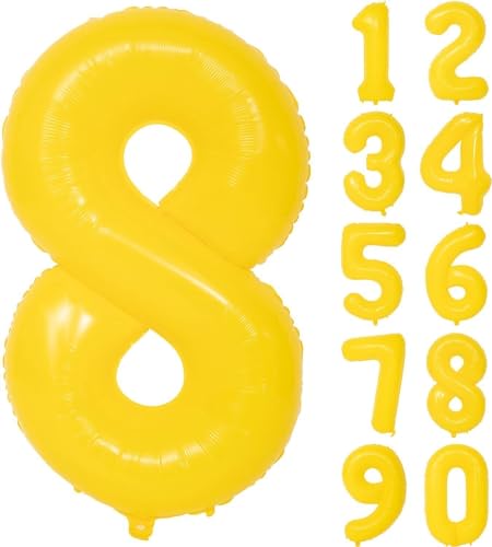 Folienballons * Macaron-Farben * als Zahlen Deko für Geburtstag und Party | XXL-Größe: 100cm | Zahl Luftballons Ballons Folienballon Ballondeko Kindergeburtstag, Edition: Zitronen-Gelb Zahl 8 Folienballons * Macaron-Farben * als Zahlen Deko für Geburtstag und Party | XXL-Größe: 100cm | Zahl Luftballons Ballons Folienballon Ballondeko Kindergeburtstag, Edition: Zitronen-Gelb Zahl 8 von Carpeta