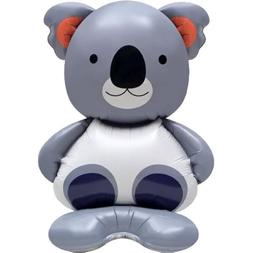 Folienballons * SÜSSE TIERE * als Deko für Geburtstag und Party | Stehende Luftballons, 37-47cm groß | Safari Dschungel Bauernhof Kinder Kindergeburtstag Partydeko Ballons, Edition: Koala von Carpeta