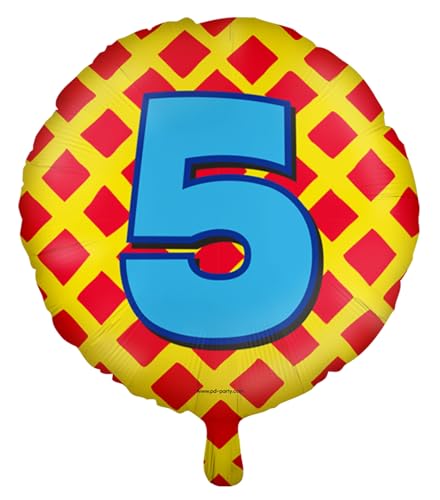 Folienballons * Zahlen 1-100 * als Deko für Kindergeburtstag, Geburtstag und Party | Ø46cm, für Luft + Helium | Happy Birthday Luftballons Ballons, Edition: 5. Geburtstag Folienballons * Zahlen 1-100 * als Deko für Kindergeburtstag, Geburtstag und Party | Ø46cm, für Luft + Helium | Happy Birthday Luftballons Ballons, Edition: 5. Geburtstag von Carpeta