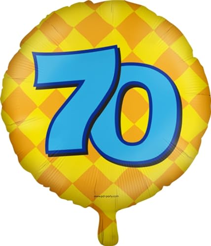 Folienballons * Zahlen 1-100 * als Deko für Kindergeburtstag, Geburtstag und Party | Ø46cm, für Luft + Helium | Happy Birthday Luftballons Ballons, Edition: 70. Geburtstag von Carpeta