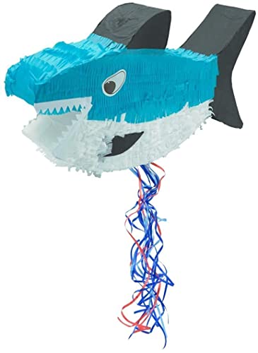 Pinata * Hai * als Spiel und Deko für Kindergeburtstag und Mottoparty | Größe: 50x29x10cm | Pinatas Haifisch Shark Kinder Partydeko, Edition: Nur Pinata von Carpeta