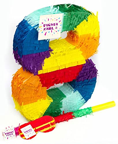 Pinatas Zahl 0 bis 9 | Set: Pinata + Maske + Stock | Tolles Spiel und Deko zum Kindergeburtstag | Zahlen Piñata Kinder Geburtstag Party Partydeko, Edition: 8. Geburtstag Pinatas Zahl 0 bis 9 | Set: Pinata + Maske + Stock | Tolles Spiel und Deko zum Kindergeburtstag | Zahlen Piñata Kinder Geburtstag Party Partydeko, Edition: 8. Geburtstag von Carpeta