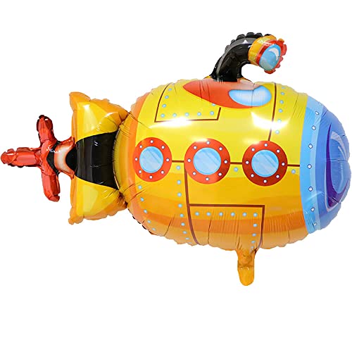 XXL Folienballon * FAHRZEUGE * als Geschenk oder Deko für Mottoparty | Polizeiauto Radlader Feuerwehrauto Trecker Bagger Truck | Kinder Geburtstag Partydeko, Edition: U-Boot, 94x72cm von Carpeta