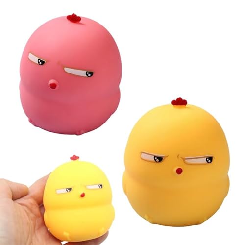 2 Stück Antistress Spielzeug,Lustig Squishy Toy Anti Stress Bälle,Kinder Bälle Squeeze Toy,Geeignet Für Kinder Und Erwachsene,Um Ängste Abzubauen Und Stress Abzubauen(Rosa + Gelb) von Carreneu