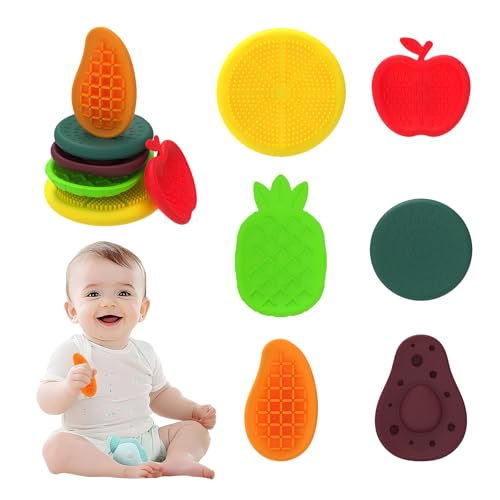 6 Stück Sensory Fidget Toys,Fidget Toy Anti Stress Sensorik Spielzeug,Fruchtform,Stressabbau Kinder,für Autistische Kinder & Autismus Erwachsene,Fidget Toys Adhs Perfekt für Klassenzimmer & Alltag von Carreneu