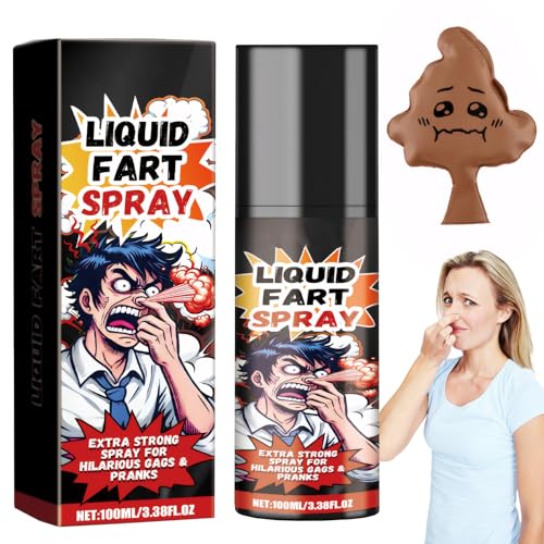 Carreneu Furzspray100ml Pupsspray,Furz Spray Furzspray Extrem,Furt Spray Lang Anhaltender Geruch,Stinkend Spray Prank Sachen,Lustiges Tool für Kinder und Erwachsene(Wird mit 1 Furzpad Geliefert) von Carreneu
