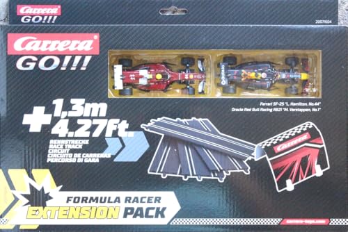 Carrera GO!!! Track Extension Pack - F1 Racer, 1.3 Meter, 4 Straight Sections and Tunnel Section von Carrera GO!!!