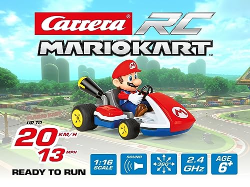 Carrera RC 370162107X Mario Kart Mario - Race Kart 1:16 RC Einsteiger Modellauto Elektro Straßenmod von Carrera RC