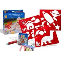 MALEFIX Straßenmalkreide Schablonen Set Adventure, Mal-Spaß mit höchstem Spielwert von Carrera Revell Europe GmbH
