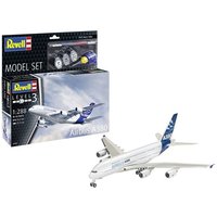Model Set Airbus A380, Revell Modellbausatz mit Basiszubehör von Carrera Revell Europe GmbH