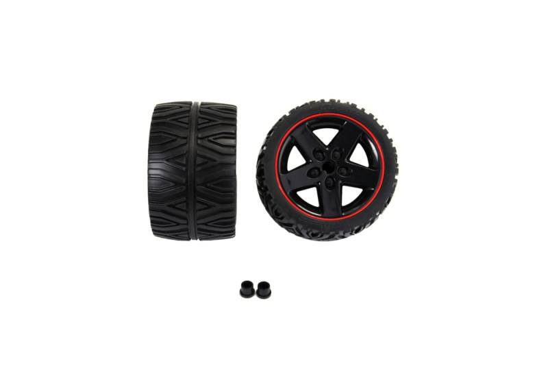 |2 hintere Reifen mit Felge für Jeep Wrangler Rubicon (162012)| von Carrera
