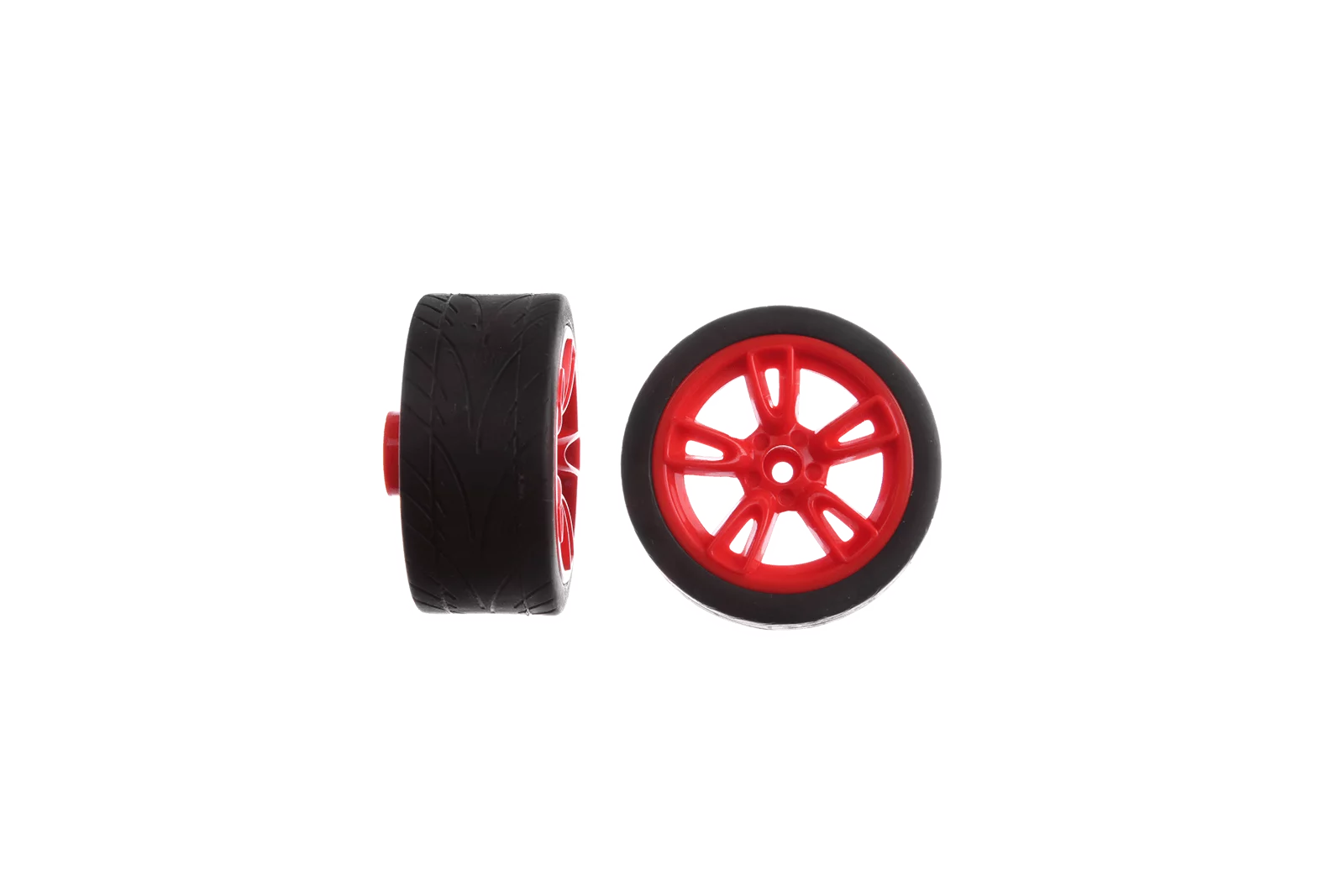 2 rear tyres with wheel rims for Porsche 911, white (162058) von Carrera