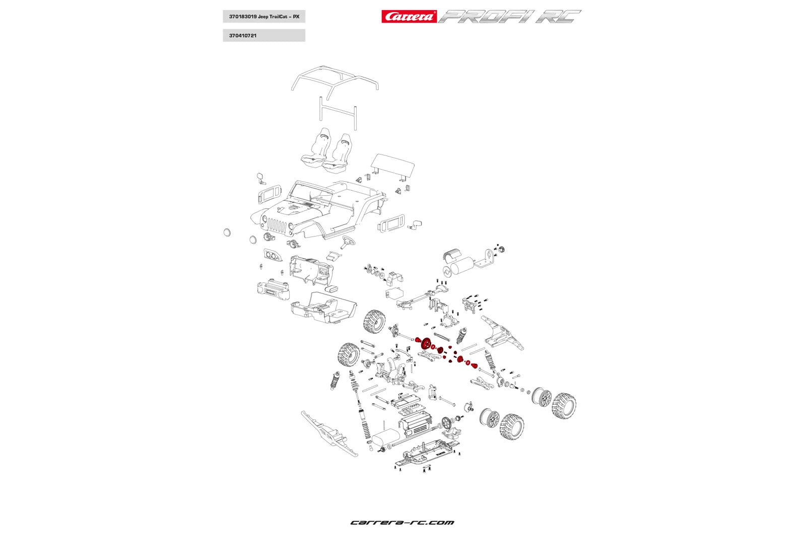 2x exterior Differential gear wheel/2x Motor shaft driver/2x Ball bearings/2x screws - Profi RC 2x exterior Differential gear wheel/2x Motor shaft driver/2x Ball bearings/2x screws - Profi RC von Carrera