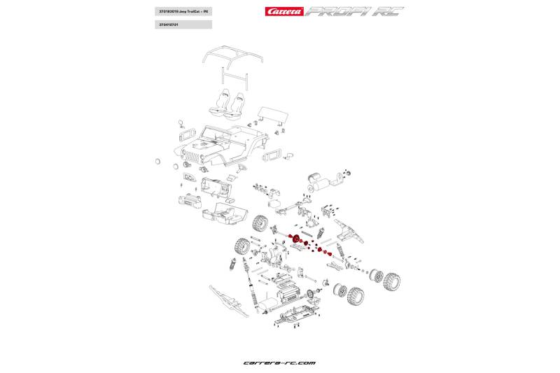 2x exterior Differential gear wheel/2x Motor shaft driver/2x Ball bearings/2x screws - Profi RC 2x exterior Differential gear wheel/2x Motor shaft driver/2x Ball bearings/2x screws - Profi RC von Carrera