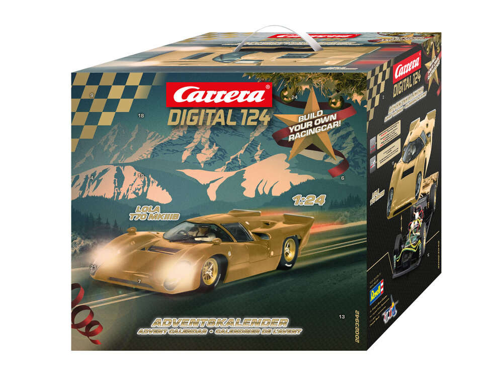 |Adventskalender Lola T70 MKIIIb Bausatz| |Adventskalender Lola T70 MKIIIb Bausatz| von Carrera