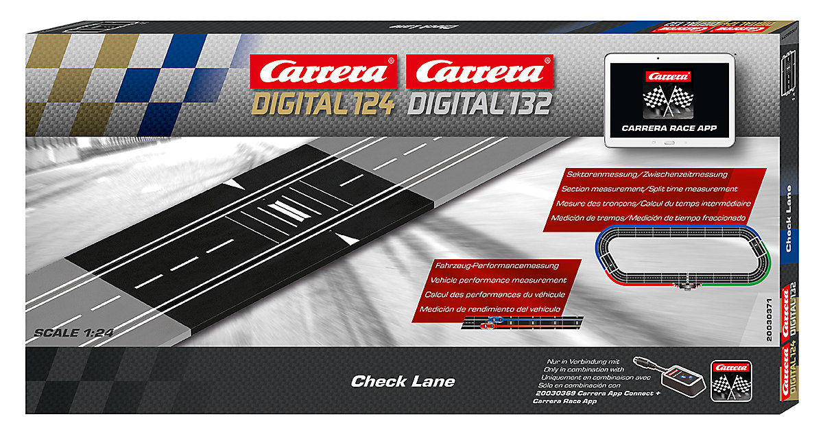 CARRERA DIGITAL 132/124 - Check Lane, Autorennbahn Zubehör von Carrera