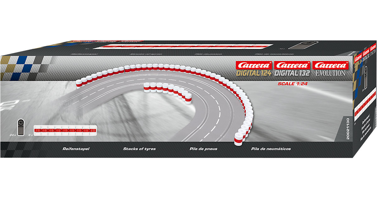 CARRERA DIGITAL 132/124/Evolution 21130 - Reifenstapel - Streckendekoration, Autorennbahn-Zubehör von Carrera
