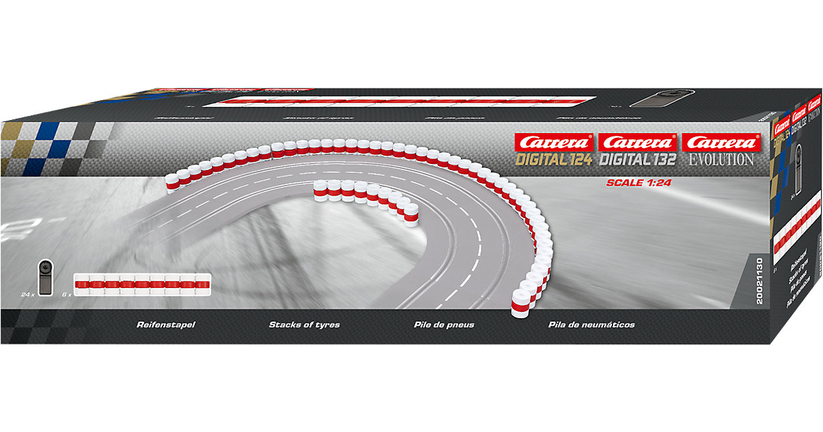 CARRERA DIGITAL 132/124/Evolution 21130 - Reifenstapel - Streckendekoration, Autorennbahn-Zubehör CARRERA DIGITAL 132/124/Evolution 21130 - Reifenstapel - Streckendekoration, Autorennbahn-Zubehör von Carrera