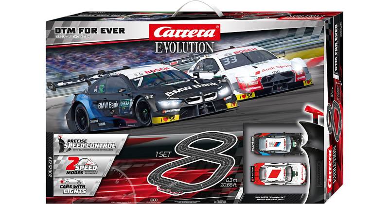 CARRERA EVOLUTION 1:32 - DTM For Ever Autorennbahn mit BMW M4 und Audi RS 5 von Carrera