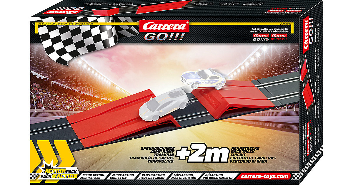 CARRERA GO!!! - Action Pack Sprungschanze mit 2m Schienenteilen, Autorennbahn Zubehör CARRERA GO!!! - Action Pack Sprungschanze mit 2m Schienenteilen, Autorennbahn Zubehör von Carrera