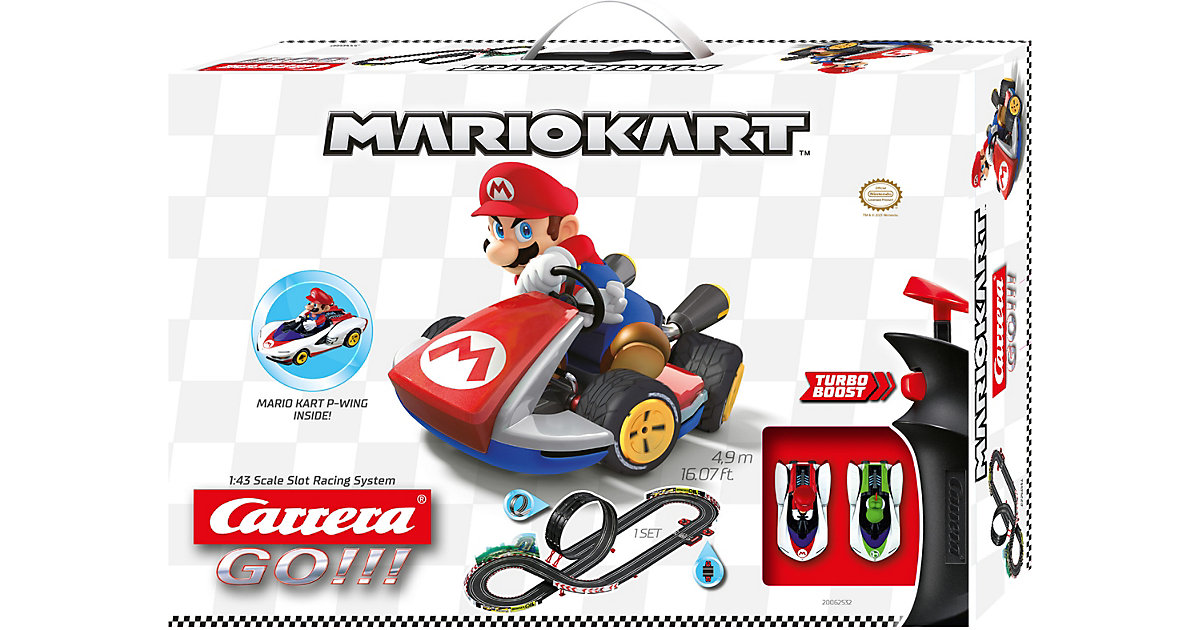 CARRERA GO!!! - Nintendo Mario Kart - P-Wing Autorennbahn mit Mario und Yoshi von Carrera