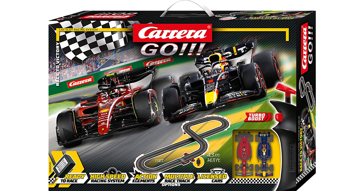 CARRERA GO!!! - Race to Victory Formel 1 Autorennbahn mit Ferrari F1-75 und Red Bull Racing RB18 CARRERA GO!!! - Race to Victory Formel 1 Autorennbahn mit Ferrari F1-75 und Red Bull Racing RB18 von Carrera