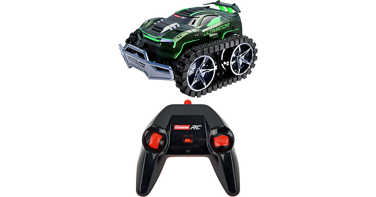 CARRERA RC - 2,4GHz Ultimate Terrain Vehicle (UTV) Stunt Car, Ferngesteuertes Auto Kinder ab 6 Jahren, 4WD Offroad Fahrzeug, 2in1 auf Knopfdruck zwischen Rädern und Kettenantrieb wechseln, Sprit  Kinder von Carrera