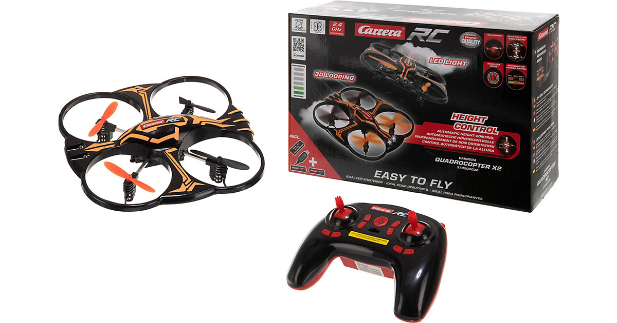 CARRERA RC 2,4GHz Quadcopter X2, Ferngesteuerte Drohne Kinder ab 8 Jahren  Kinder von Carrera