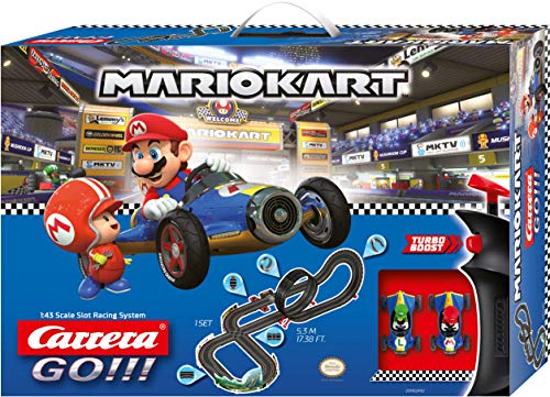 Carrera GO!!! Mario Kart™ - Mach 8 Rennbahn-Set I Rennbahnen und lizensierte Slotcars | bis zu 2 Spieler | Für Jungs und Mädchen ab 6 Jahren & Erwachsene von Carrera