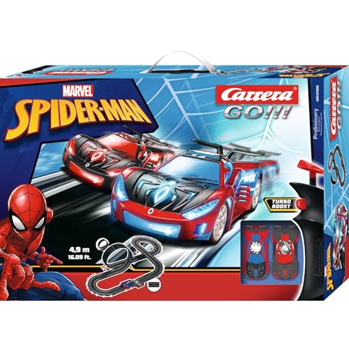 Carrera GO... Spider Racing Rennbahn-Set I Rennbahn mit lizensierten Slotcars | bis zu 2 Spieler | Für Kinder ab 6 Jahren & Erwachsene von Carrera