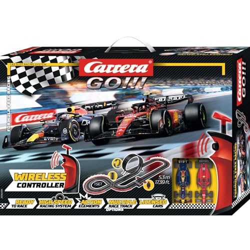 Carrera - 20062581 - Carrera GO!!! Formula Free Racing (Wireless) Rennbahn-Set I Rennbahn mit lizensierten Slotcars | bis zu 2 Spieler | Für Kinder ab 6 Jahren & Erwachsene von Carrera