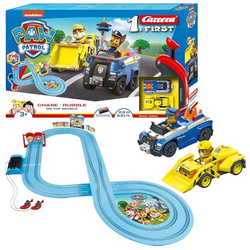 Carrera 20063035 PAW Patrol-On The Double, Mehrfarbig - Exklusiv bei Amazon, 2,9m Streckenlänge, mit Hauptsächlich Kunststoff von Carrera