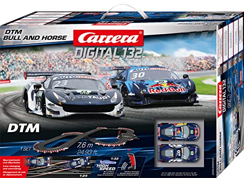 Carrera Digital 132 I DTM Bull and Horse Rennbahn-Set | Rennbahnen und lizensierte Slotcars | bis zu 6 Spieler | Für Kinder ab 8 Jahren & Erwachsene Carrera Digital 132 I DTM Bull and Horse Rennbahn-Set | Rennbahnen und lizensierte Slotcars | bis zu 6 Spieler | Für Kinder ab 8 Jahren & Erwachsene von Carrera