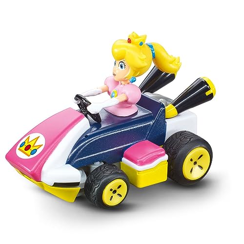 Carrera RC Mario Kart Mini RC Peach I Für Kinder und Erwachsene, Jungs & Mädchen I Einzigartige Original Lizenz I Sofortiger Fahrspaß mit Ready to Run I Authentisches Mario Kart Erlebnis von Carrera