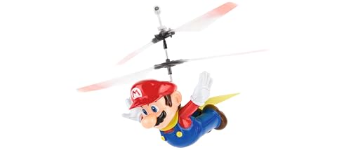 Carrera RC I 2,4GHz Super Mario Flying Cape Mario I Fliegender Cape Mario I Hoch qualitative koaxiale Rotorsteuerung I Original Lizenz I Gyro-System I Ergonomischer 2-Kanal Controller von Carrera